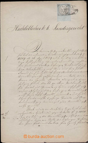 137721 - 1879 AUSTRIA-HUNGARY off. document with revenue issue 1879