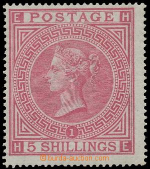 142529 - 1867 SG.126, 5Sh růžová, TD 1, průsvitka maltézský kř