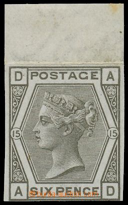 143970 - 1876 ZT SG.147, imprimatur 6P šedá, TD 15, písmena A-D,