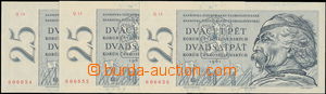 147029 - 1961 ČSR II., hodnota 25Kč, 3ks, série Q 13, neperforovan
