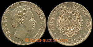 148505 - 1876 GERMANY  Bavaria, Ludwig II. 10M, D, 2/1-