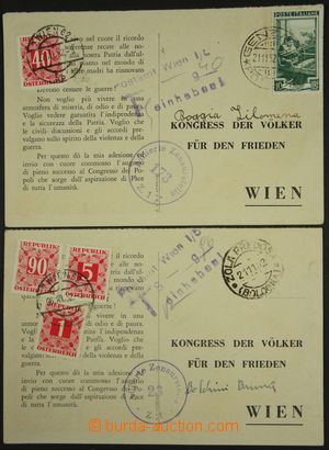 149584 - 1952 pohlednice vydané k Mírovému kongresu národů ve Vídni,