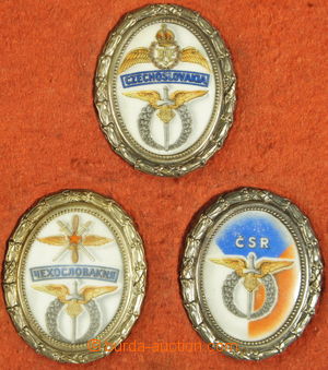 153563 - 1946- Národní letecká sbírka 1946, sada 3 porcelánovýc
