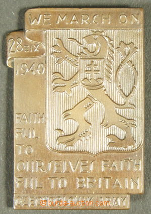 153568 - 1940 ENGLAND badge WE MARCH ON, měď, neznačeno