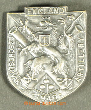 153569 - 1940 ENGLAND badge TESTER ARTILLERY 1940, white metal, nezn