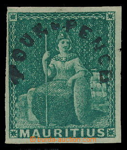 153586 - 1858 SG.26, Alegorie Britannia 4P zelená, s přetiskem FOUR