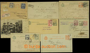 154493 - 1875-1926 8 various entires, 2x Reg letter and 5 pcs of p.st