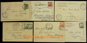 154622 - 1900-08 KIAUCHAU 5 pcs of used Ppc addressed to Bohemia and