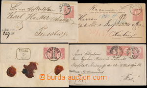 155800 - 1872-1873 3x R-post stationery envelope 5Kr + 1x letter, thr