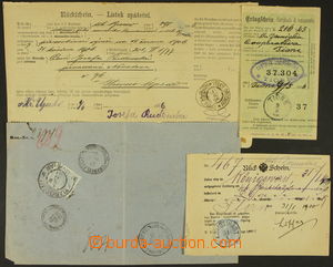 155898 - 1900 4 franked blank forms, Italian - German deposit order 2