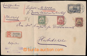155990 - 1910 NEU GUINEA, front side of Reg letter with Mi.8, 9, 14,