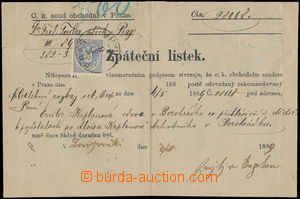 156098 - 1889 Return postcard franked by 10Kr of the 7th issue, Mi.47