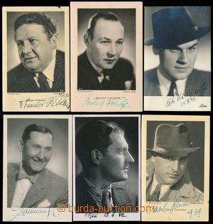 156934 - 1938-1942 sestava 6ks fotophlednic s podpisy československ