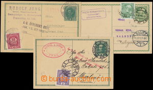 157671 - 1910-18 Mi.P216, P229, P235, sestava 3ks dofrankovaných dop
