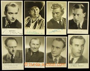 158017 - 1936-1942 sestava 8ks fotopohlednic s podpisy známých čes