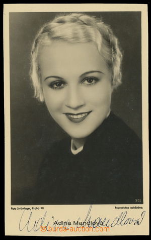158025 - 1935 MANDLOVÁ Adina (1910–1991), Czech movie actress, own