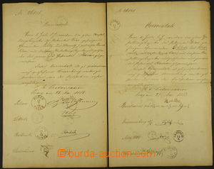 158161 - 1883 CIRCULAR (Currentale)/ 2 pcs of notices of post office