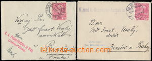 158163 - 1915-1916 comp. of 2 pcs of letters, small format, sent from