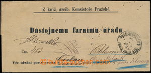 158169 - 1883 off. envelope of Prague consistory sent parish office i