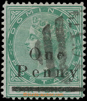 159003 - 1886 SG.18a, přetisková Královna Viktorie One/Penny na 6d