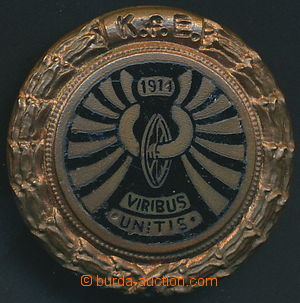 159918 - 1914 Oficiální odznak pro železničáře, vpředu heslo: