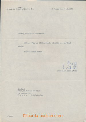 160733 - 1972 ŠTOLL Ladislav (1902-1981), komunistický politik, mar