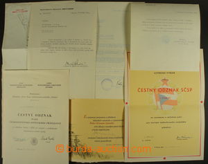 160758 - 1950-65 sestava 6ks dokumentů adresovaných na významného