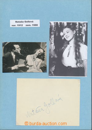 162940 - 1941 GOLLOVÁ Nataša (1912–1988), known Czech actress, au