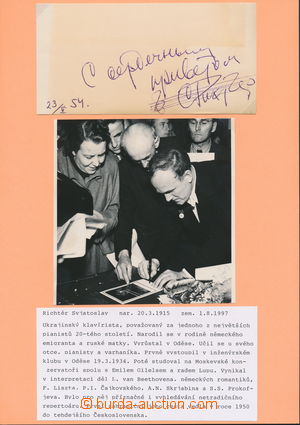 162944 - 1954 RICHTĚR Svjatoslav (1915-1997), ukrajinský pianist, o