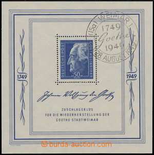 166065 - 1949 SOWJETISCHE ZONE Mi.Bl.6, aršík Goethe, správný -