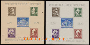 166887 - 1946 SOWJETISCHE ZONE - THÜRINGEN Mi.Bl.3A + 3B, aršíky