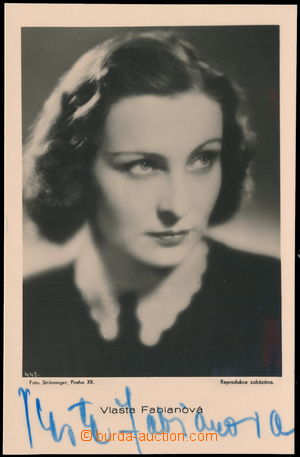 166897 - 1938 FABIÁNOVÁ Vlasta (1912–1991), Czech actress, autogr