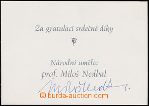 168843 - 1976 NEDBAL Miloš (1906-1982), important Czech actor and pe