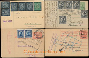 168933 - 1923- 4 postcards, Mi.P53, P57, P59b, P69, all addressed to