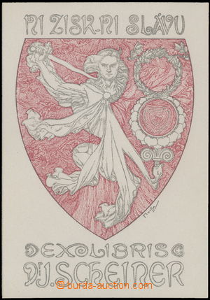 169065 - 1920? MUCHA Alfons (1860–1939) / ex libris Ni zisk - Ni Slá