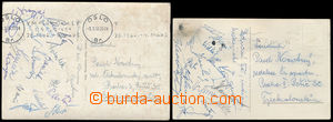 170334 - 1955-58 HOCKEY/ comp. of 2 Ppc with signatures of sportsmen