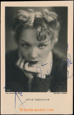 170571 - 1952 ŠEJBALOVÁ Jiřina (1905-1981), Czech opera singer and