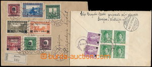 170618 - 1919-20 2 Registered letters, 1x with multicolor franking of