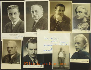 172024 - 1925-60 ACTORS / NATIONAL THEATRE V PRAGUE comp. of 9 portr