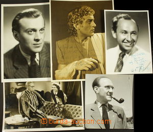 172189 - 1938-48 ACTORS comp. of 9 large photos known Czechosl. herc