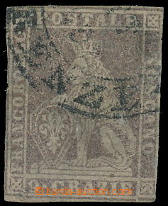 172786 - 1859 Sass.16a, Governo Provvisorio, Lev 9Cr hnědo-fialová