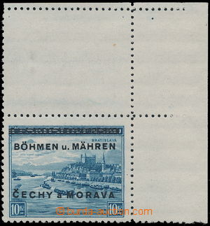 173421 - 1939 Pof.19KH, Bratislava 10Kč, pravý rohový kus s horní
