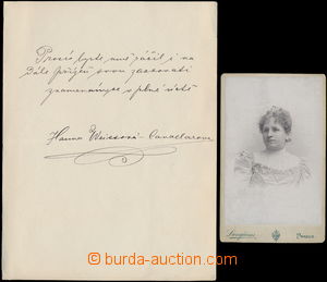 174138 - 1899 WEISSOVÁ-CAVALLAROVÁ Joh. (1863-1946), slavná Czech