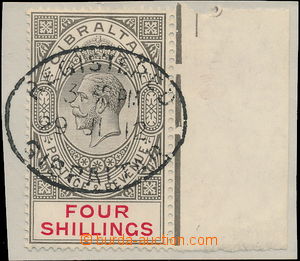 174884 - 1906 SG.83, Jiří V. 4Sh černá / karmínová, DR REGISTER