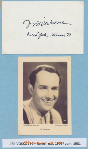 174918 - 1977 VOSKOVEC George (1905–1981), Czech actor, autograph o