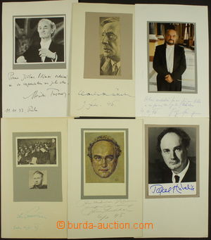 174927 - 1935-96 MUSIC / comp. of 6 exhibit sheets with signatures im