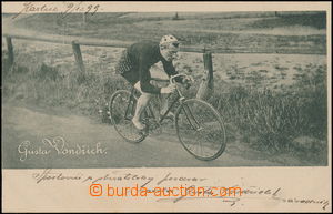 175463 - 1899 VONDŘICH Gusta - important Czech cycling racer, portra