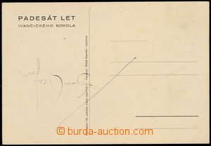 176466 - 1937 MUCHA Alfons (1860–1939), autograph on back side post