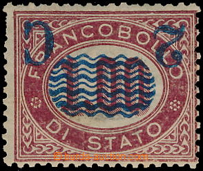 176904 - 1878 FALZUM Sass.33b, výplatní 2C/1Lira, přetisk převr