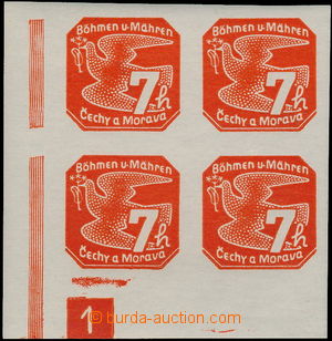 179974 - 1939 Pof.NV3, Novinové 7h oranžová (I. vydání), levý d